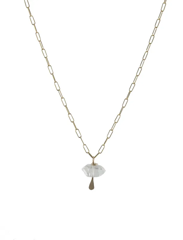 Herkimer Chunk Necklace sold by Peggy Li Creations