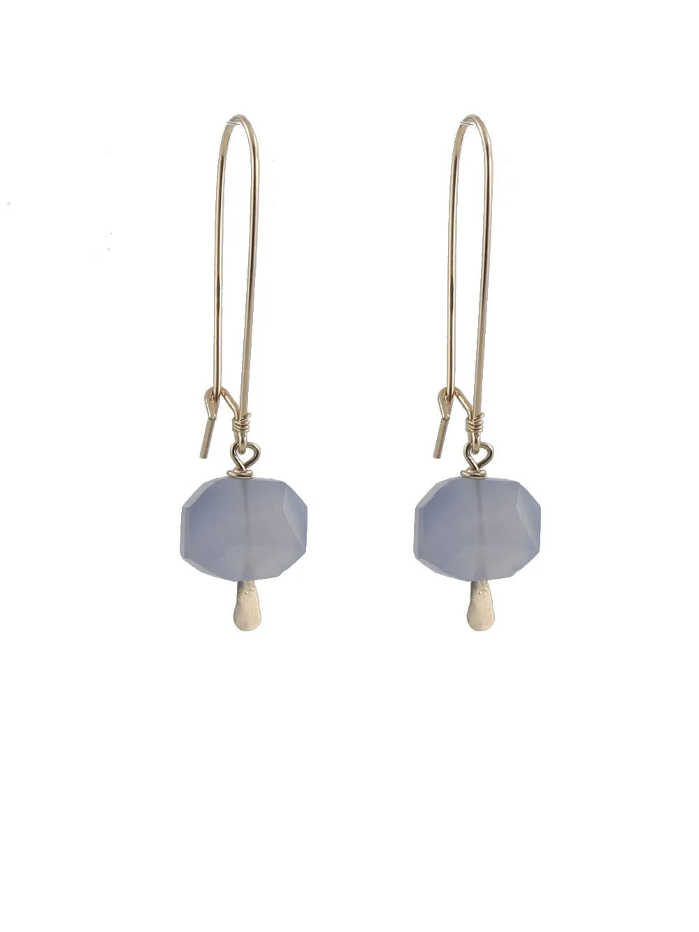 Chalcedony Chunk Earrings sold by Peggy Li Creations