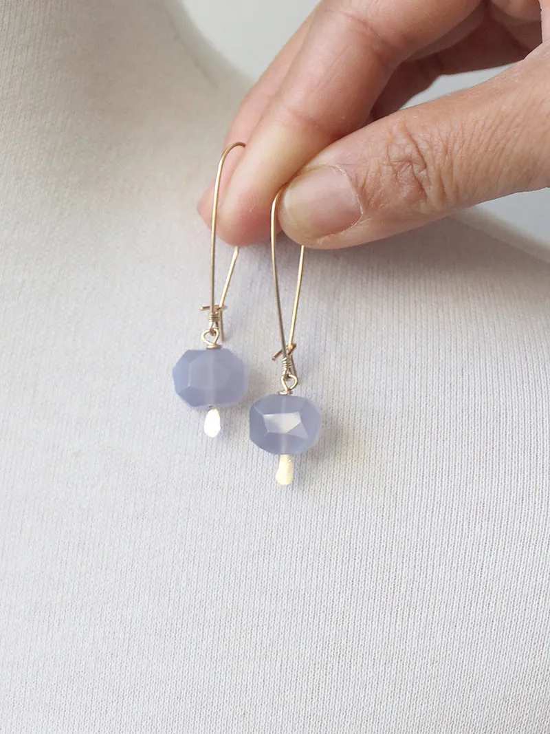 Chalcedony Chunk Earrings sold by Peggy Li Creations product image thumbnail 2
