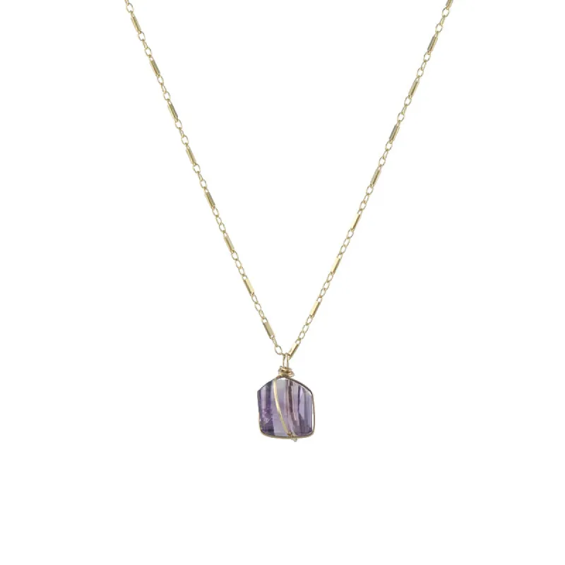 Amethyst Nugget Necklace sold by Peggy Li Creations