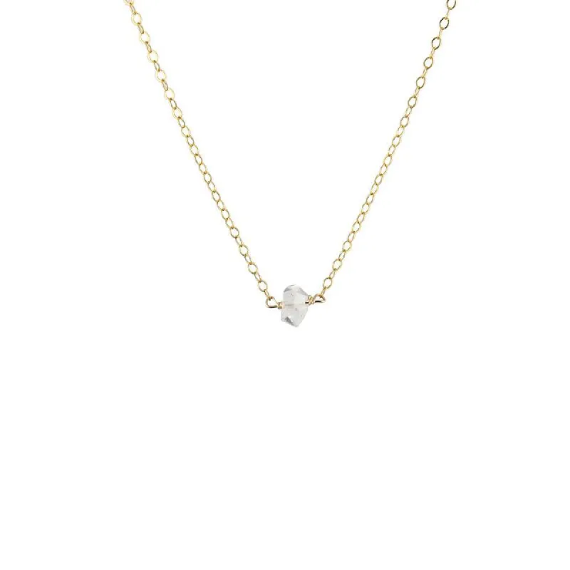 Herkimer Diamond Solitaire Necklace sold by Peggy Li Creations