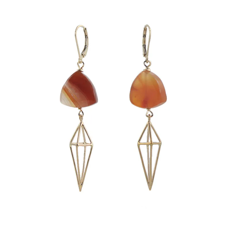 Carnelian Point Earrings sold by Peggy Li Creations