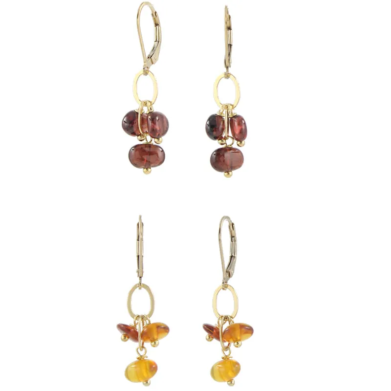 Tumbled Gemstone Earrings sold by Peggy Li Creations