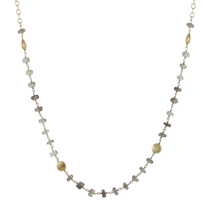 Smoky Quartz Slip-On Chain Necklace sold by Peggy Li Creations