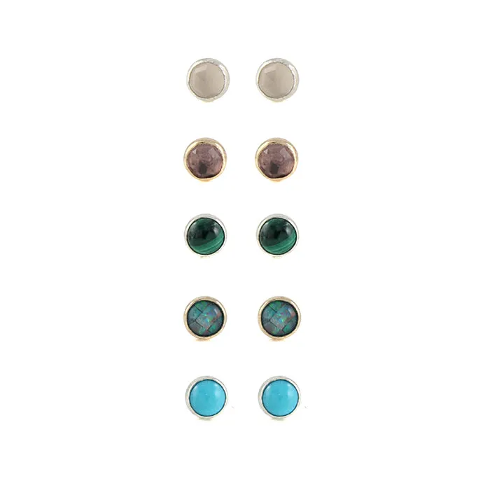 Gemstone Stud Earrings sold by Peggy Li Creations