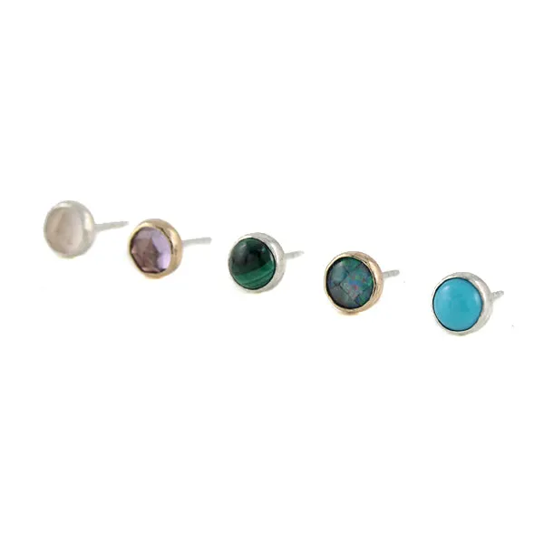 Gemstone Stud Earrings sold by Peggy Li Creations product image thumbnail 2