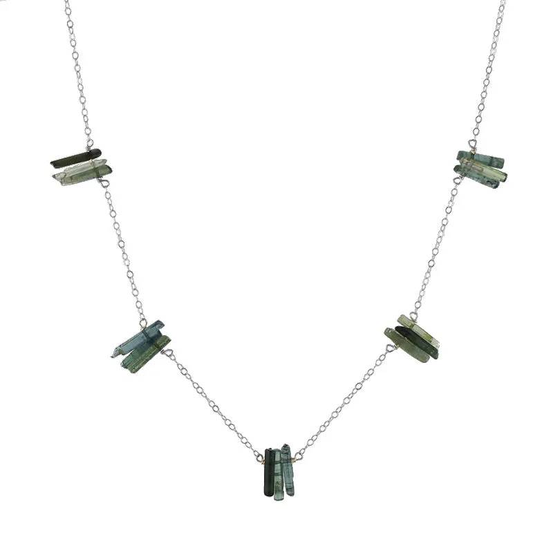 Green Tourmaline Spires Necklace sold by Peggy Li Creations product image thumbnail 3
