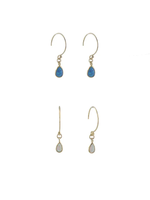 Opal Droplet Earrings sold by Peggy Li Creations