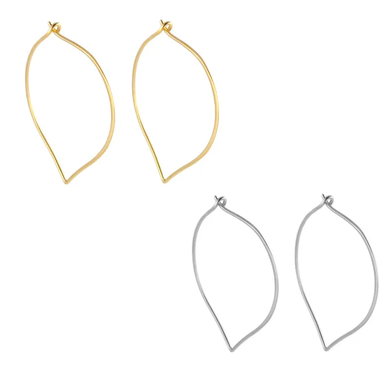 Large Lotus Hoop Earrings sold by Peggy Li Creations
