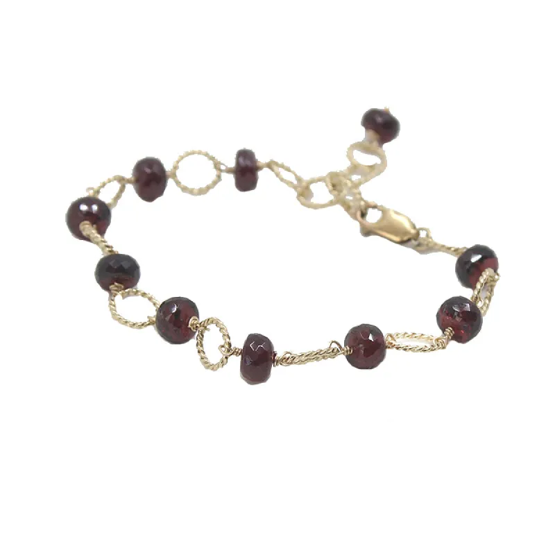 Garnet Rondell Bracelet sold by Peggy Li Creations