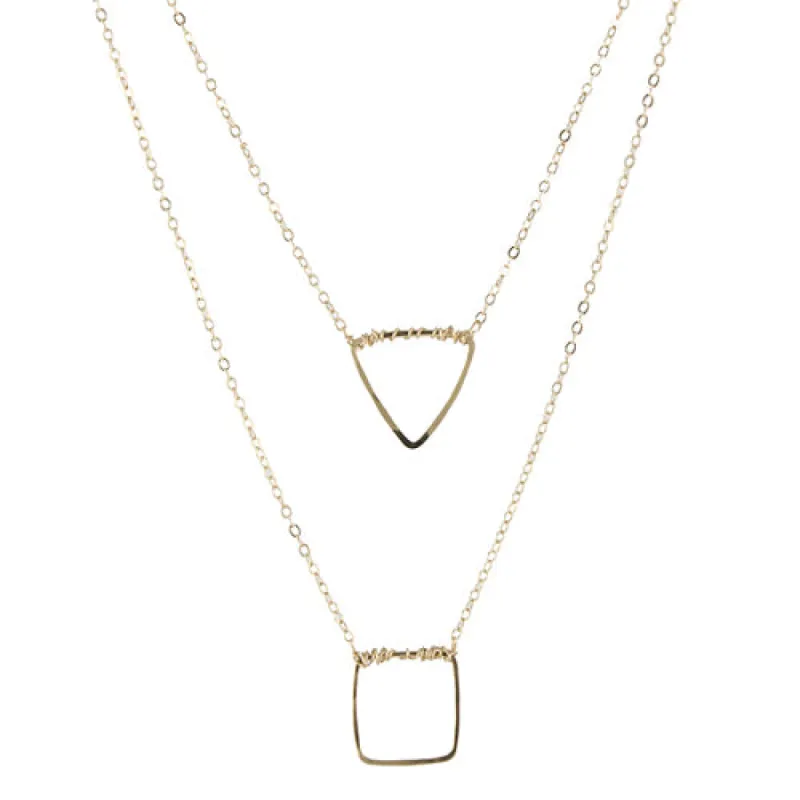 Small Geo Shape Necklace sold by Peggy Li Creations