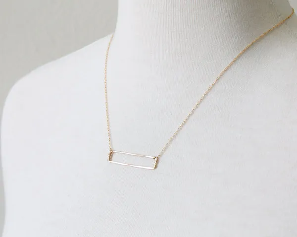 Open Rectangle Necklace sold by Peggy Li Creations product image thumbnail 2