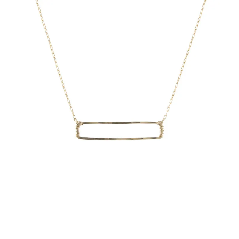Open Rectangle Necklace made by Peggy Li Creations
