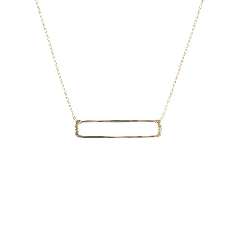 Open Rectangle Necklace sold by Peggy Li Creations