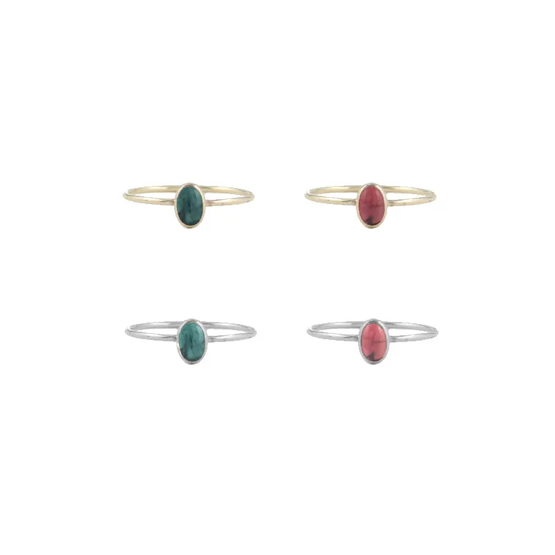 Small Oval Tourmaline Rings sold by Peggy Li Creations