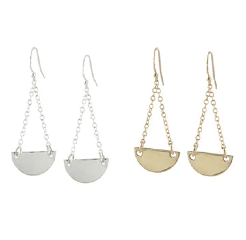Half Moon Dangle Earrings sold by Peggy Li Creations