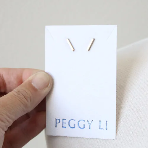 Tiny Bar Earrings sold by Peggy Li Creations product image thumbnail 2