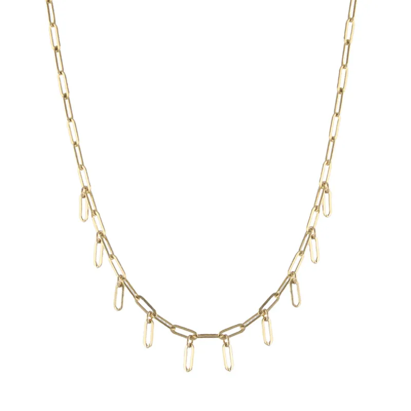 Rectangle Fringe Necklace sold by Peggy Li Creations