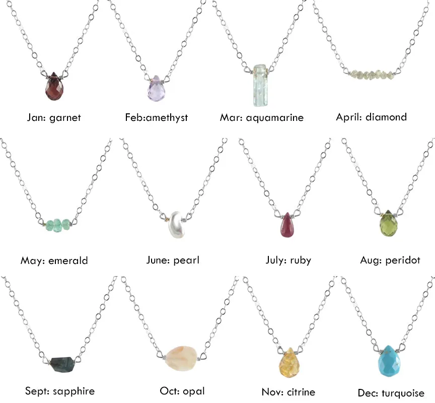Birthstone Gem Necklaces - SS sold by Peggy Li Creations product image thumbnail 2