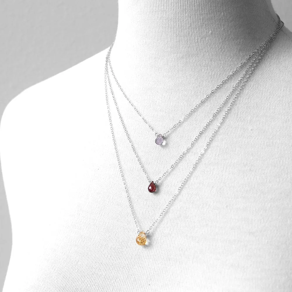 Birthstone Gem Necklaces - SS sold by Peggy Li Creations product image thumbnail 3