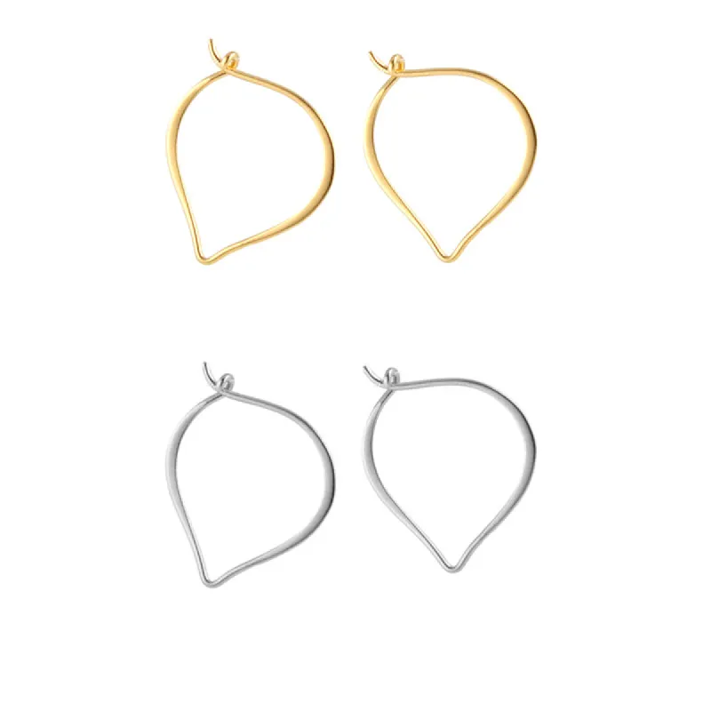 Small Lotus Hoop Earrings sold by Peggy Li Creations