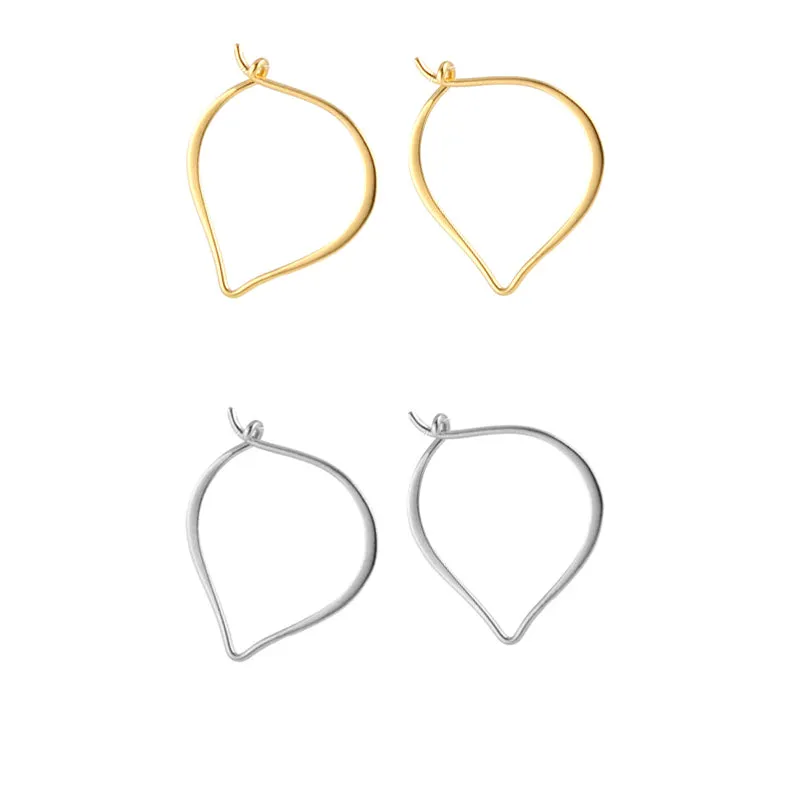 Small Lotus Hoop Earrings sold by Peggy Li Creations