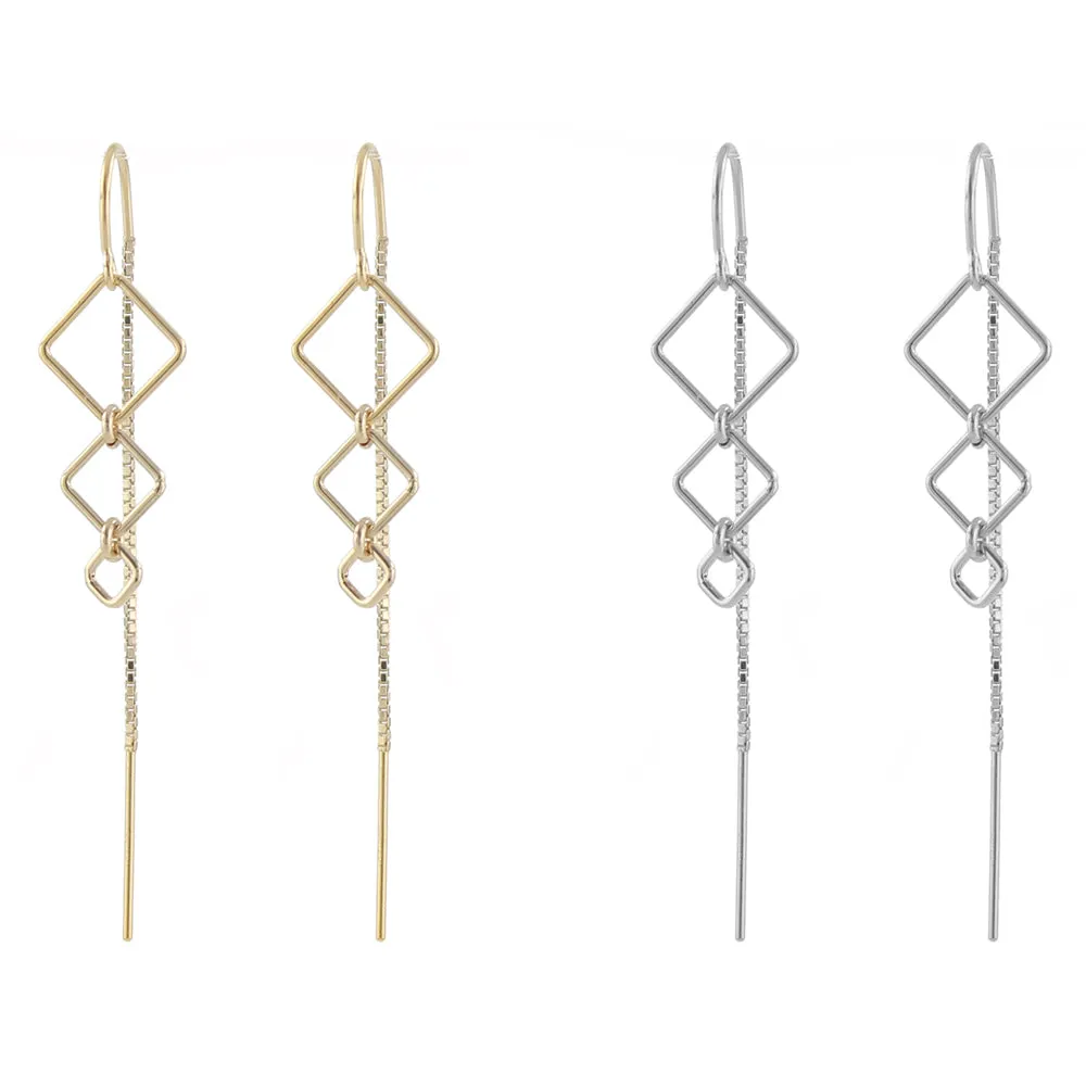 Diamondback Threader Earrings sold by Peggy Li Creations