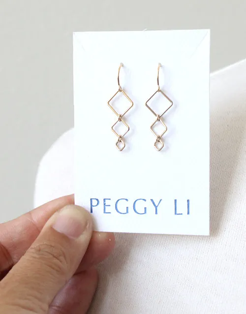 Diamondback Threader Earrings sold by Peggy Li Creations product image thumbnail 2