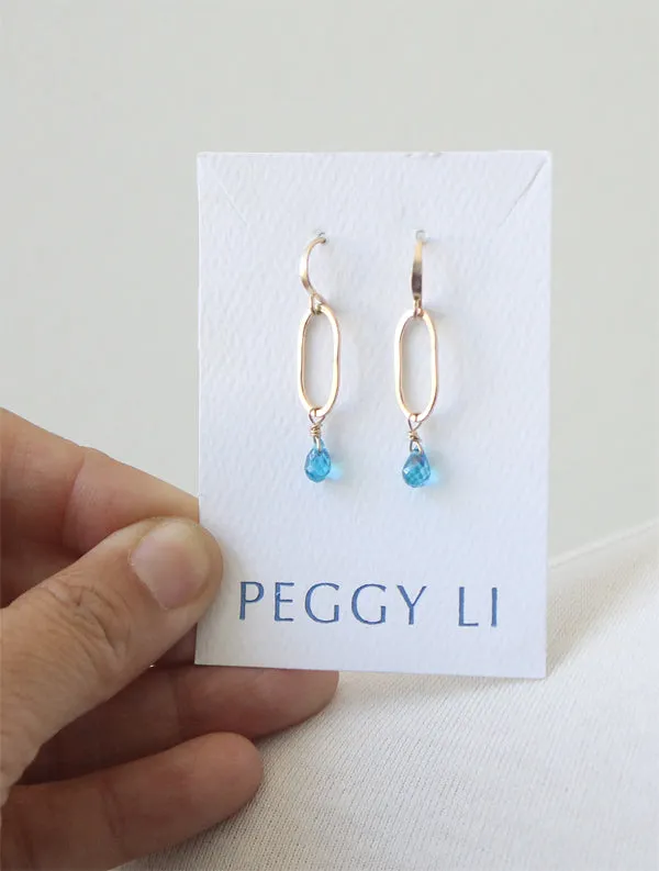 Slim Oval Sparkle Earrings sold by Peggy Li Creations product image thumbnail 2