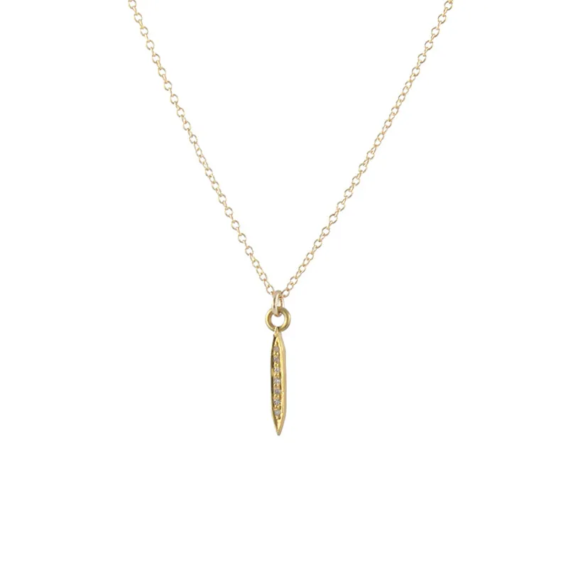 Small Diamond Spike Necklace sold by Peggy Li Creations