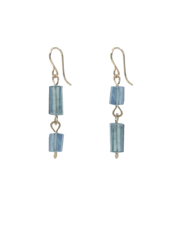 Aqua Chunk Earrings sold by Peggy Li Creations