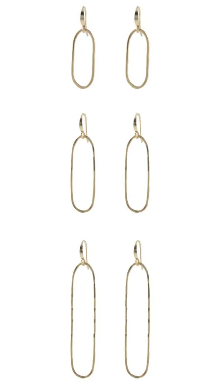 Slim Oval Earrings sold by Peggy Li Creations