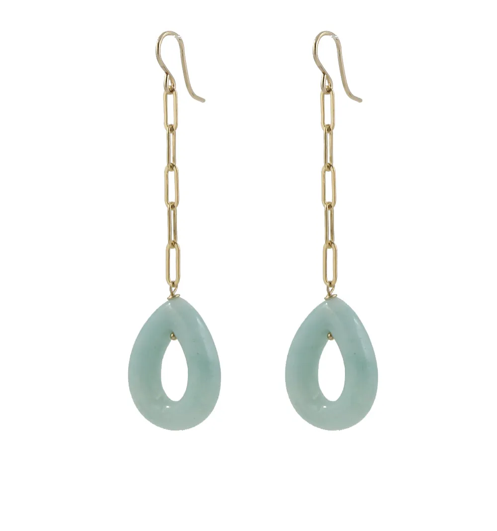 Amazonite Teardrop Earrings sold by Peggy Li Creations