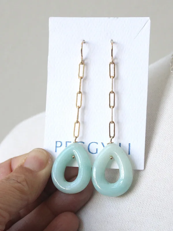 Amazonite Teardrop Earrings sold by Peggy Li Creations product image thumbnail 2