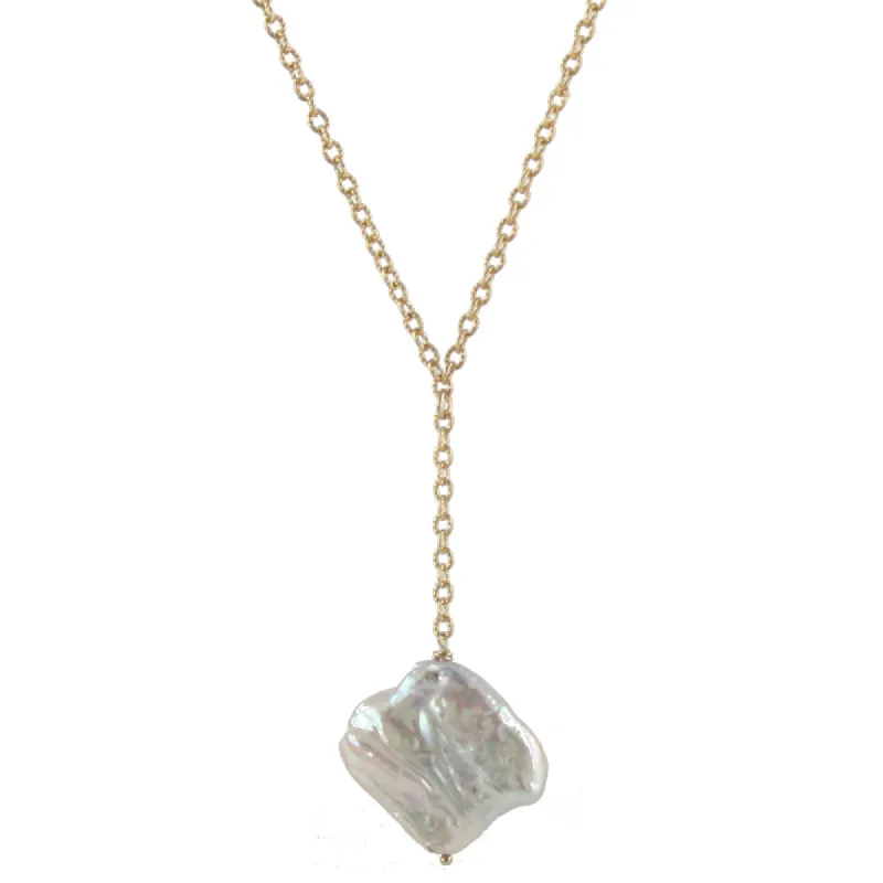 Daring Diamond Pearl Necklace sold by Peggy Li Creations