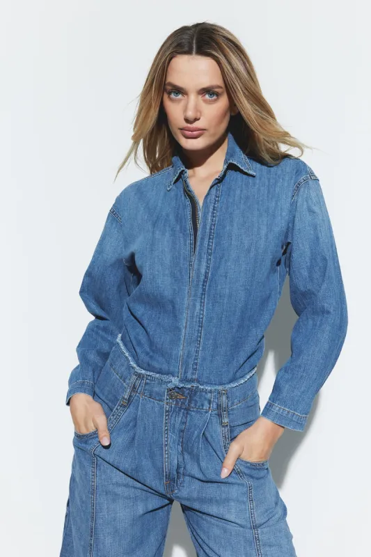 NEW YORKER LONG SLEEVE - DENIM sold by Rivet Utility