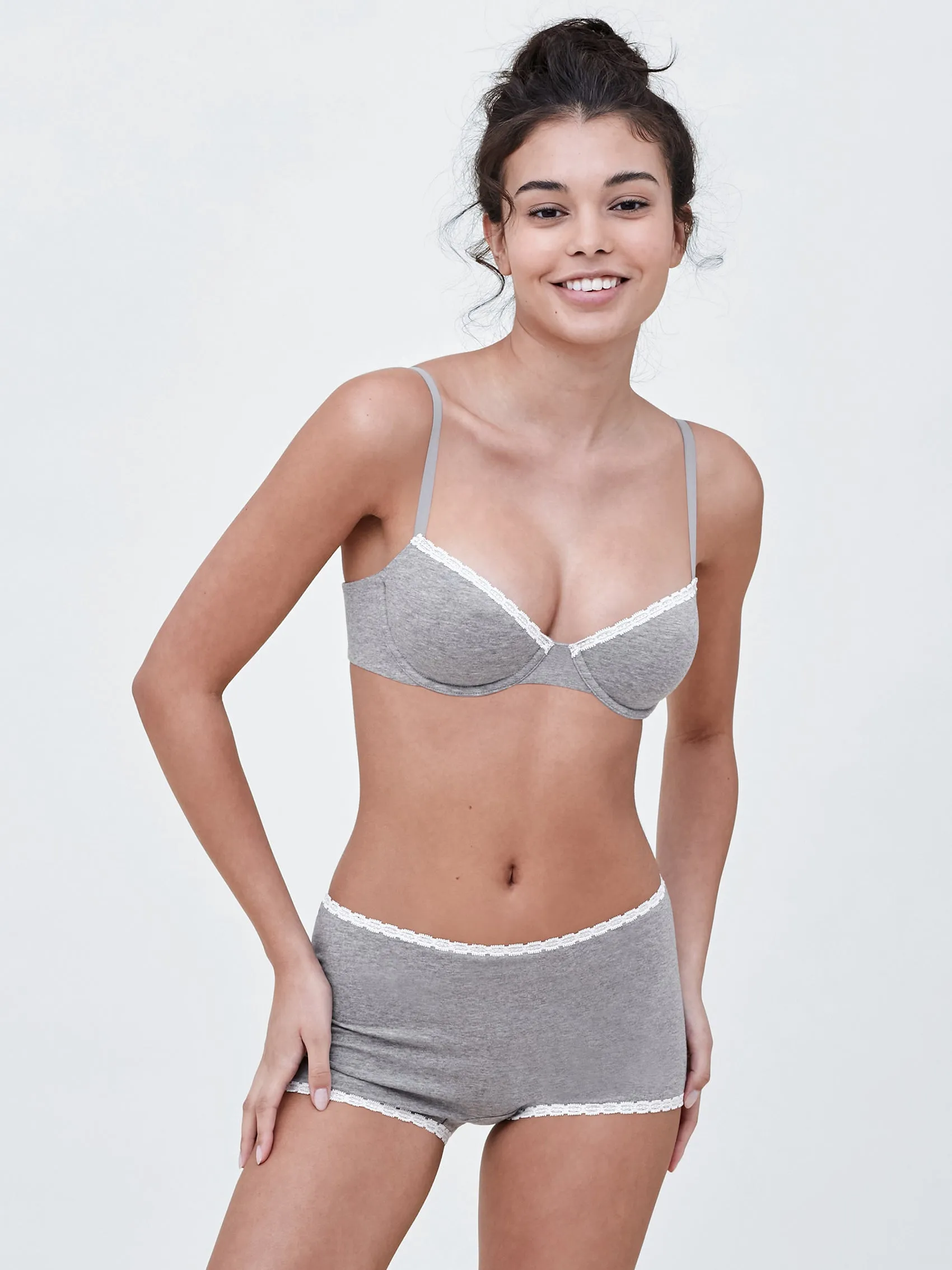Adorned Demi Cotton Unlined Underwire Bra sold by Skarlett Blue product image thumbnail 3