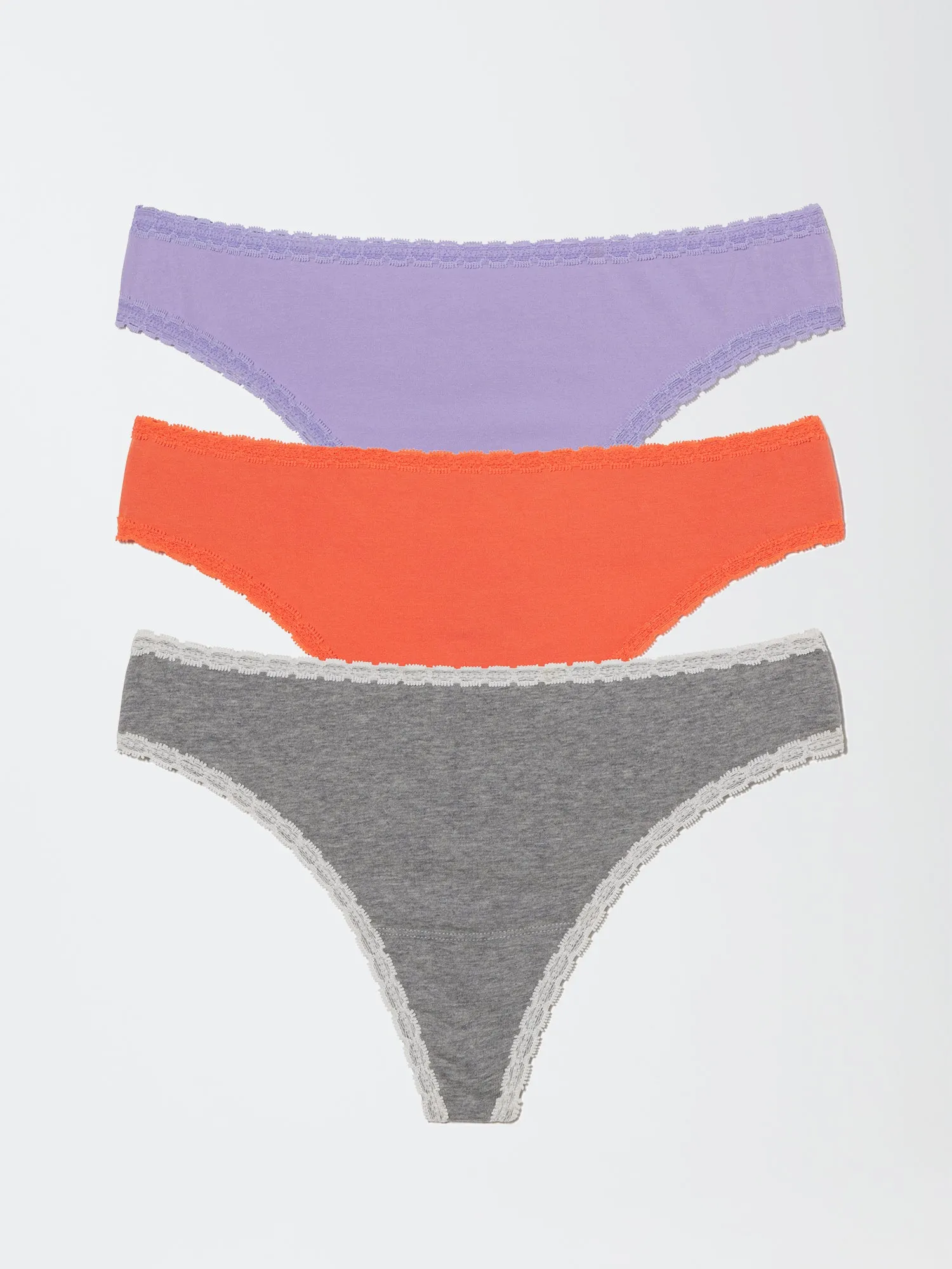 Adorned Hipster Cotton Thong 3-Pack - FINAL SALE sold by Skarlett Blue