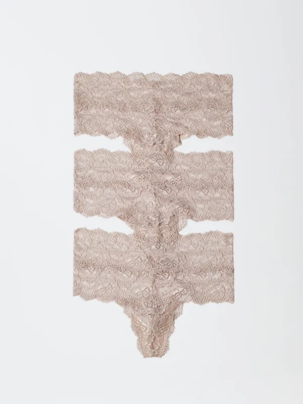 Goddess Lace High Waist Thong 3-Pack sold by Skarlett Blue