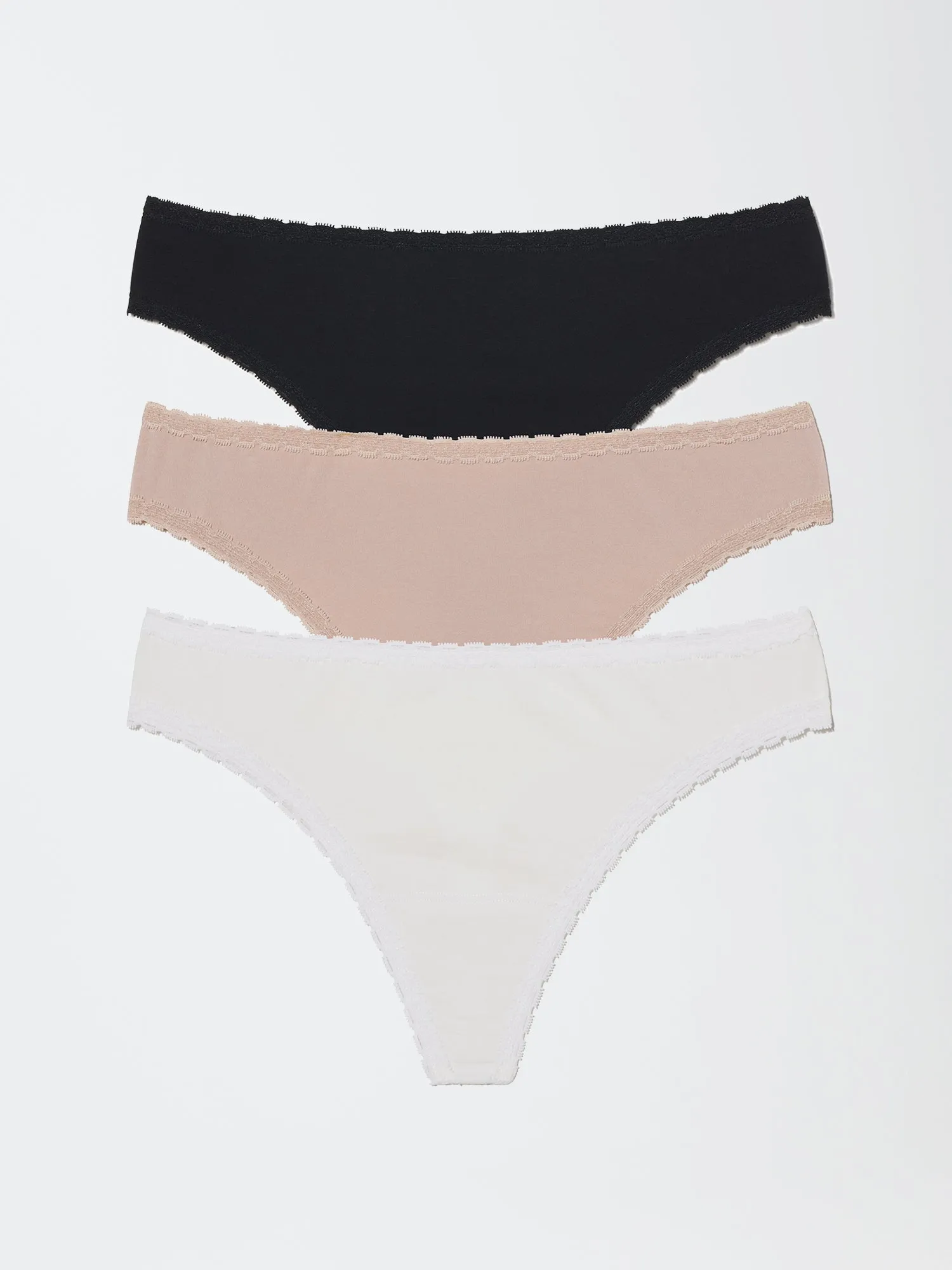 Adorned Hipster Cotton Thong 3-Pack sold by Skarlett Blue