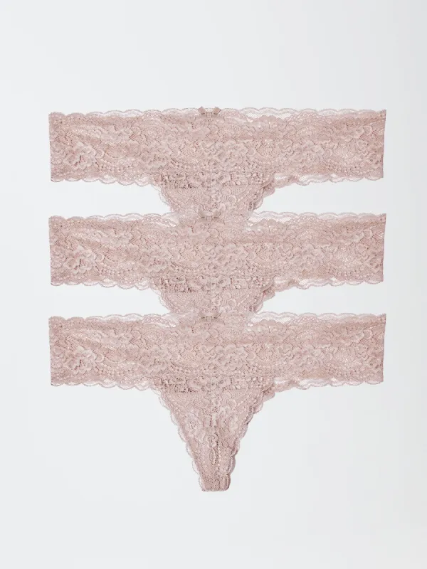 Obsessed Stretch Lace Thong 3-Pack made by Skarlett Blue