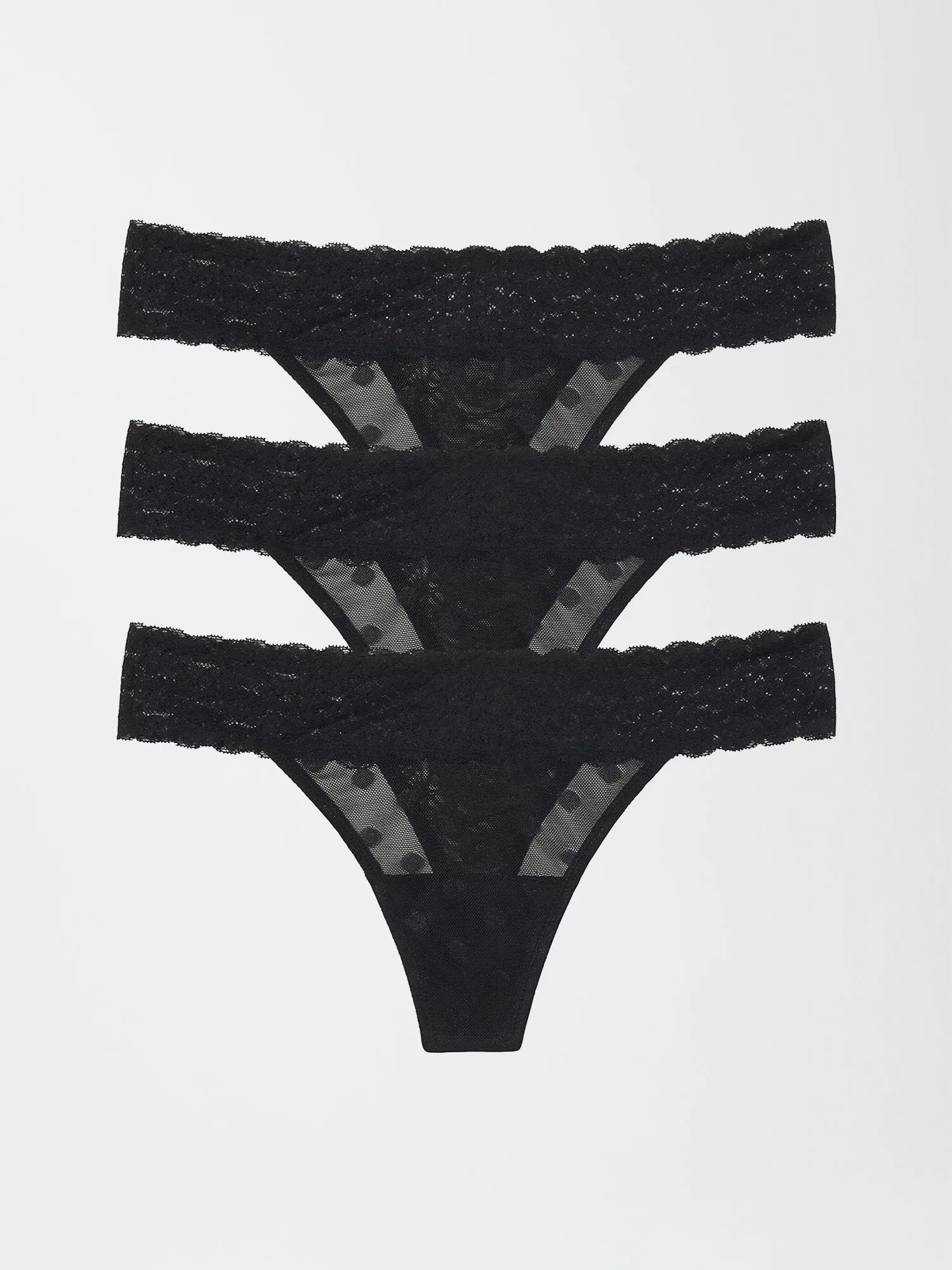 Dare Dot Mesh Lace Thong 3-Pack sold by Skarlett Blue
