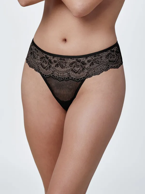 Unveil Lace Trim Thong - FINAL SALE sold by Skarlett Blue