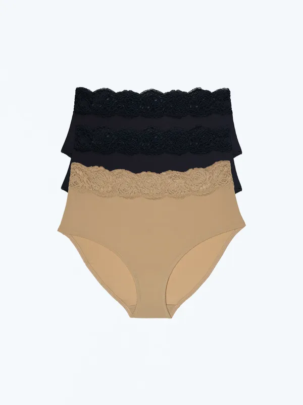 Divine Lace Trim Brief 3-Pack made by Skarlett Blue