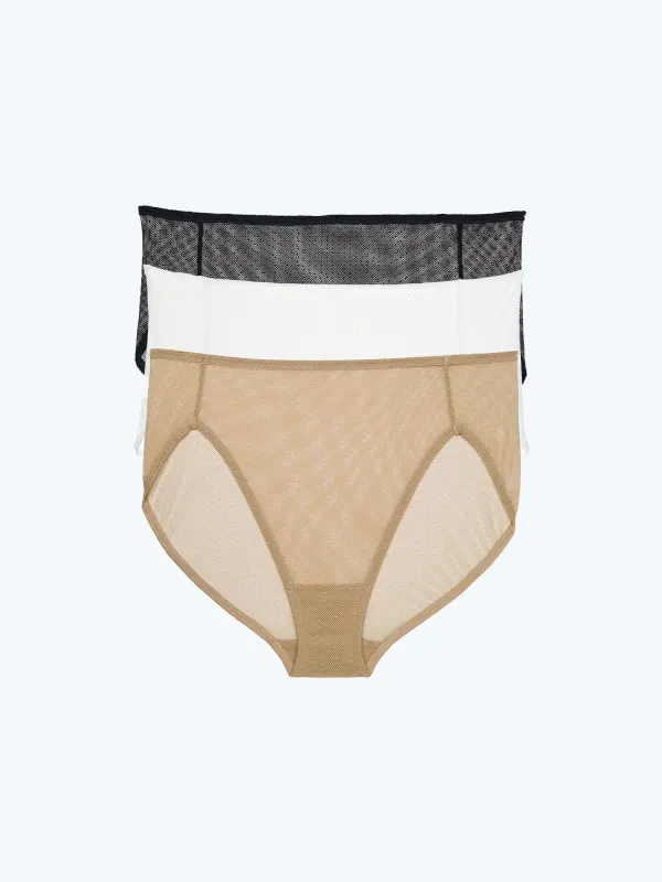 Jolie Sheer Lace French Cut Brief 3-Pack made by Skarlett Blue