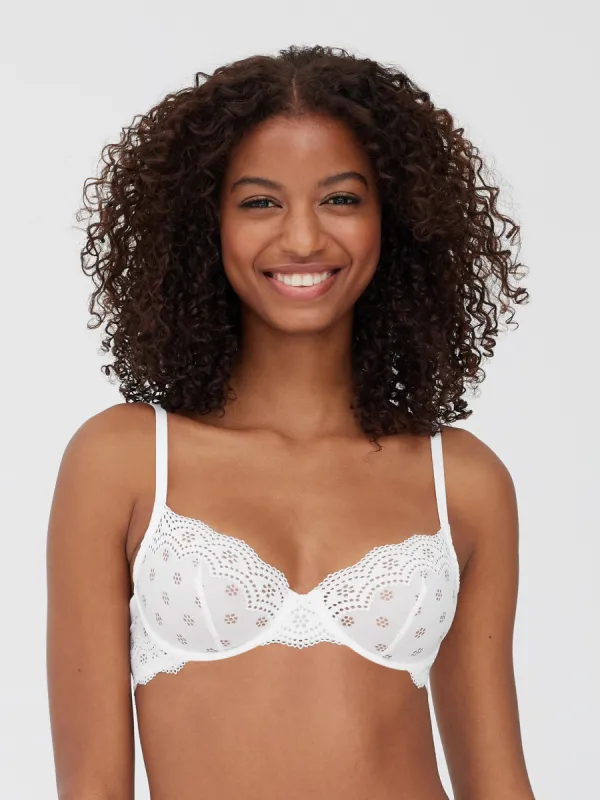 Smitten Eyelet Unlined Underwire Bra sold by Skarlett Blue