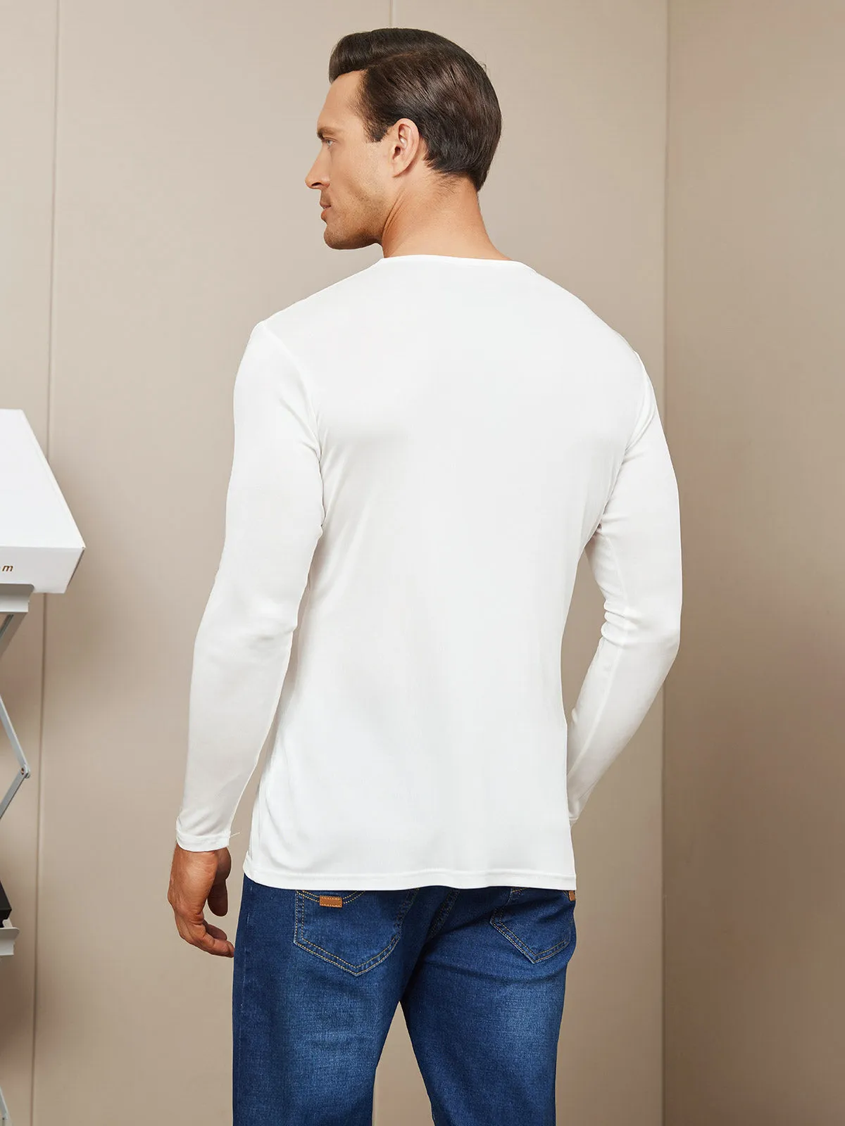 Mens Silk Jersey Tee sold by SilkSilky product image thumbnail 2