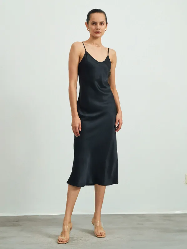 22 Momme Long Maxi Silk Dress sold by SilkSilky