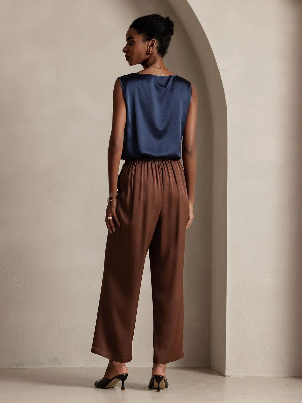 19Momme Silk Sleeveless Round Neck Women's Tank Top sold by SilkSilky product image thumbnail 2