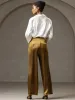 19Momme Silk High Waist Boot Cut Women's Pants sold by SilkSilky